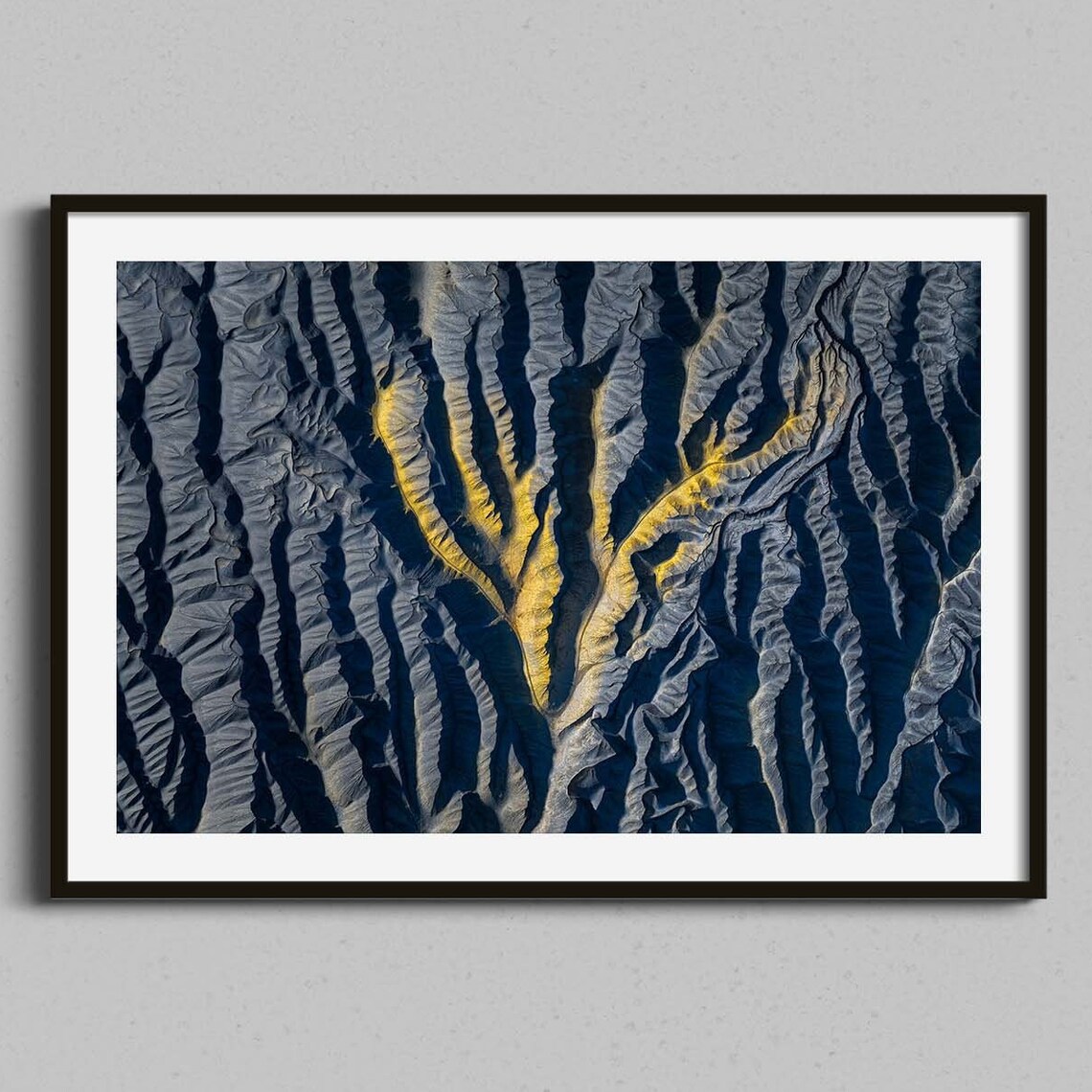 Utah Desert Canyon Golden Valley Abstract Aerial Texture Poster
