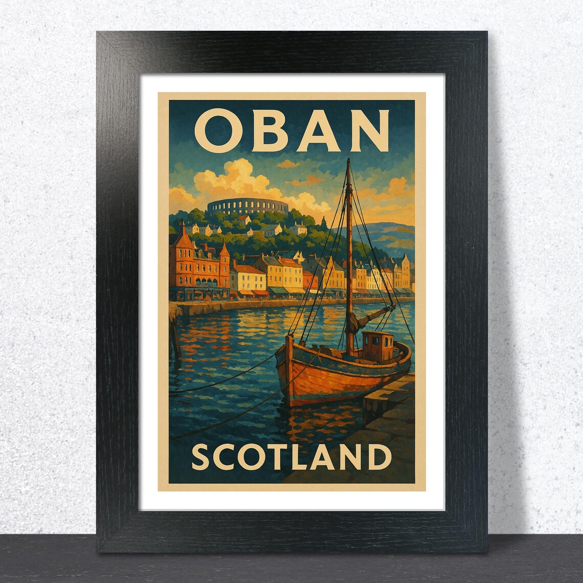 Oban Scotland Vintage Travel Poster Art Print