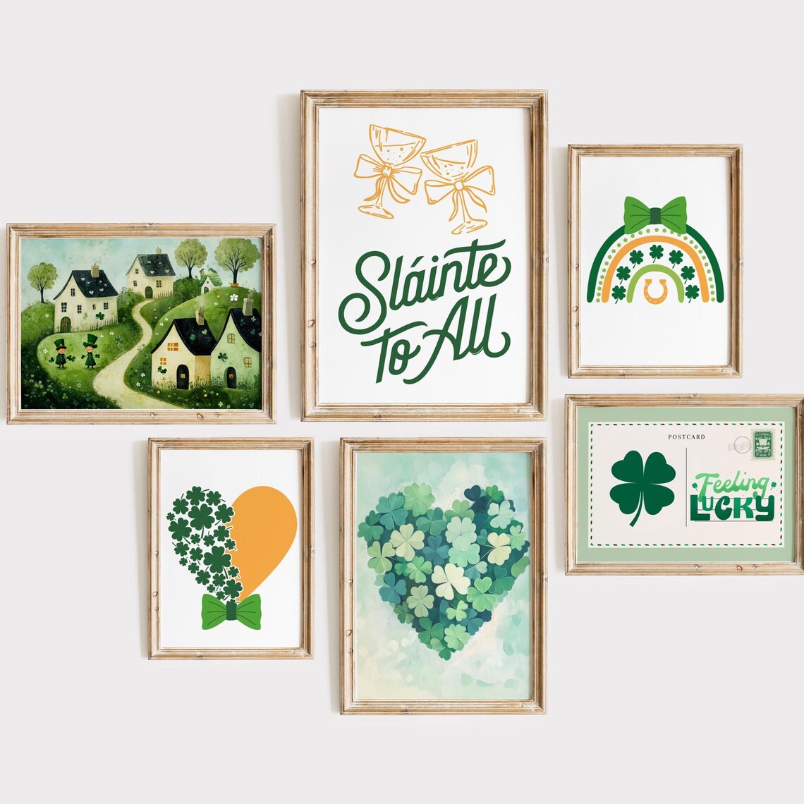 St. Patrick's Day Shamrock Lucky Clover Wall Art Bundle