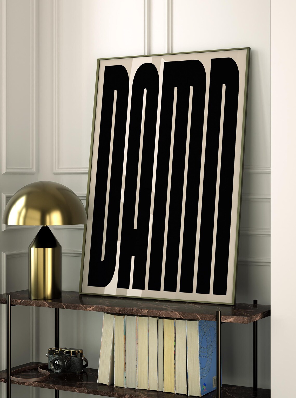 Big Bold Words Damn Modern Typography Poster