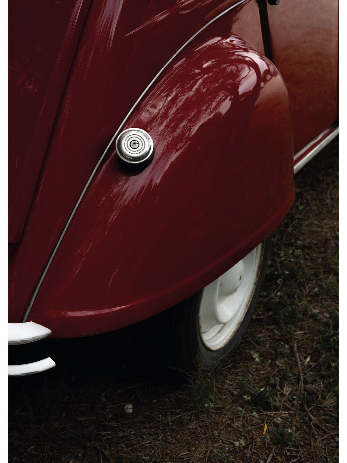 Classic Red Vintage Car Rear Fender Detail Retro Automotive Wall Art - Image 3