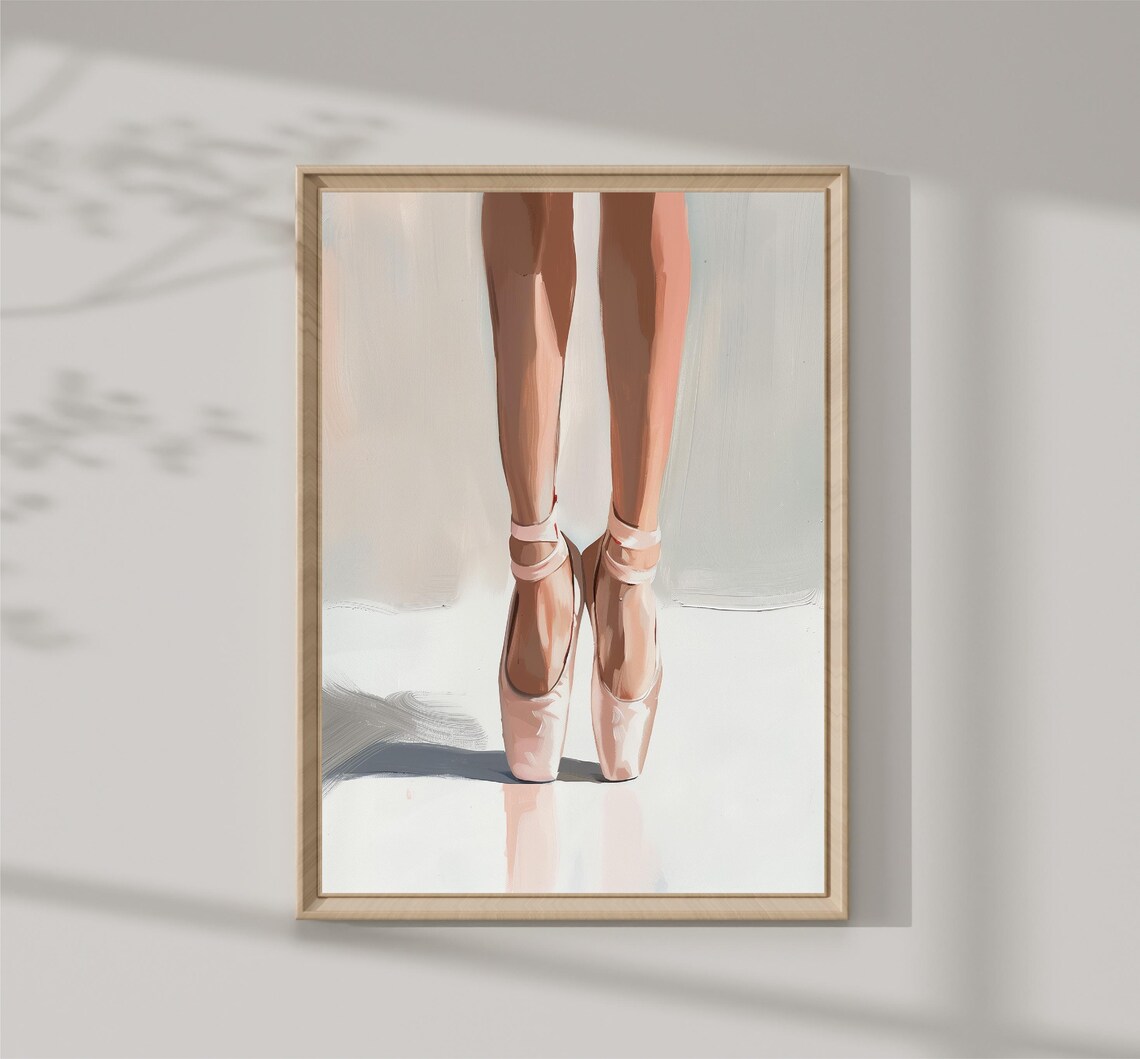 Ballerina Legs Painting Fashion Wall Art Girl Bedroom Decoration Autumn Spring Decoration