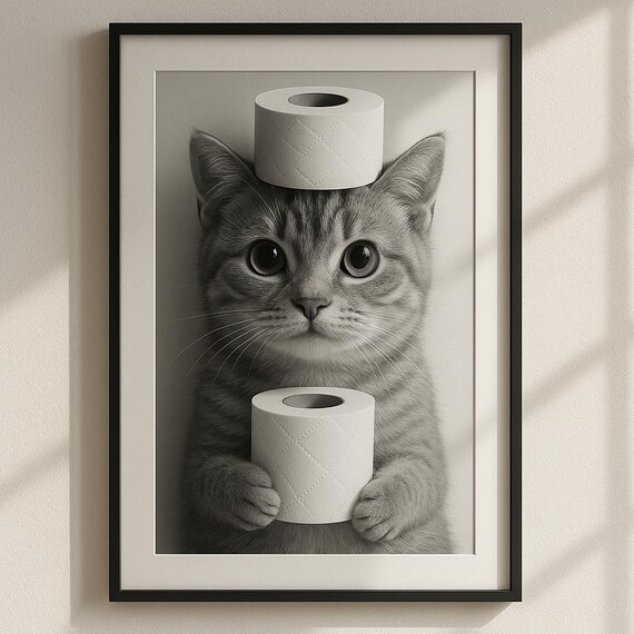 Funny Cat Picture Cute Photo A3 A4 Wall Art Lover Instant Print