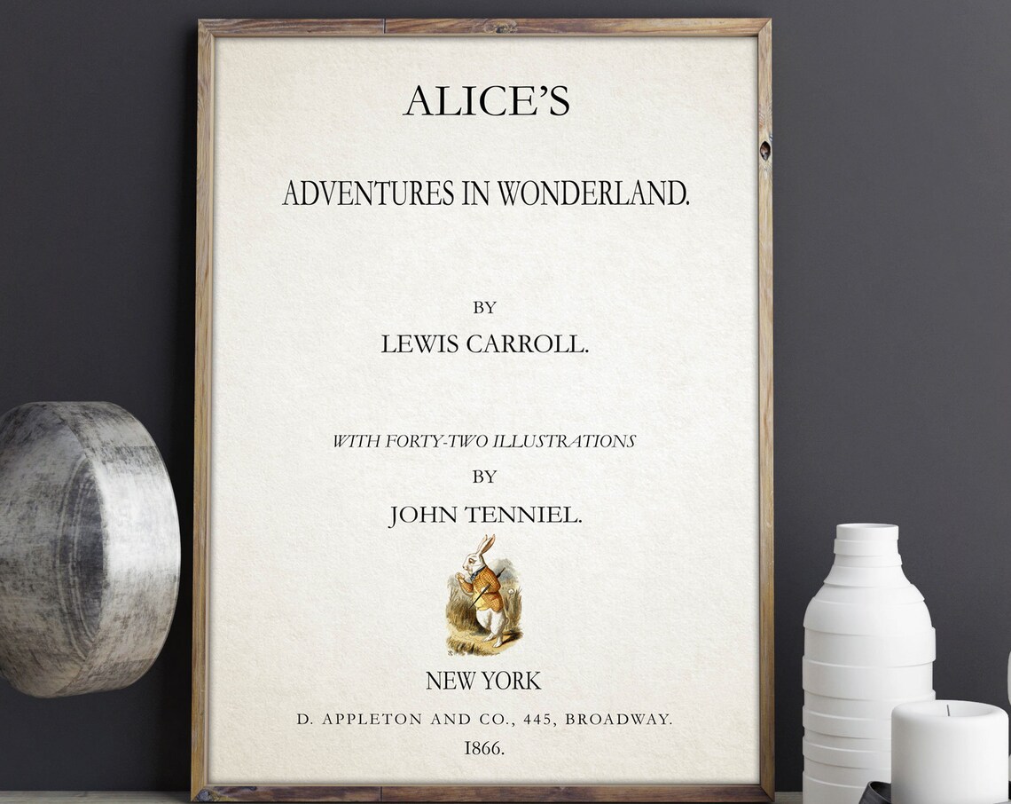 Alice In Wonderland Book Page, Lewis Carroll
