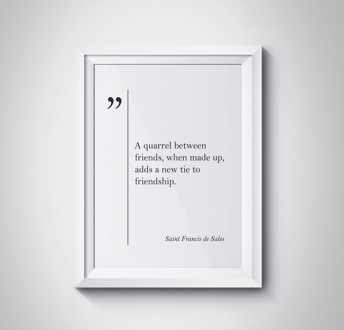 Saint Francis De Sales Quarrel Between Friends Made Up Poster