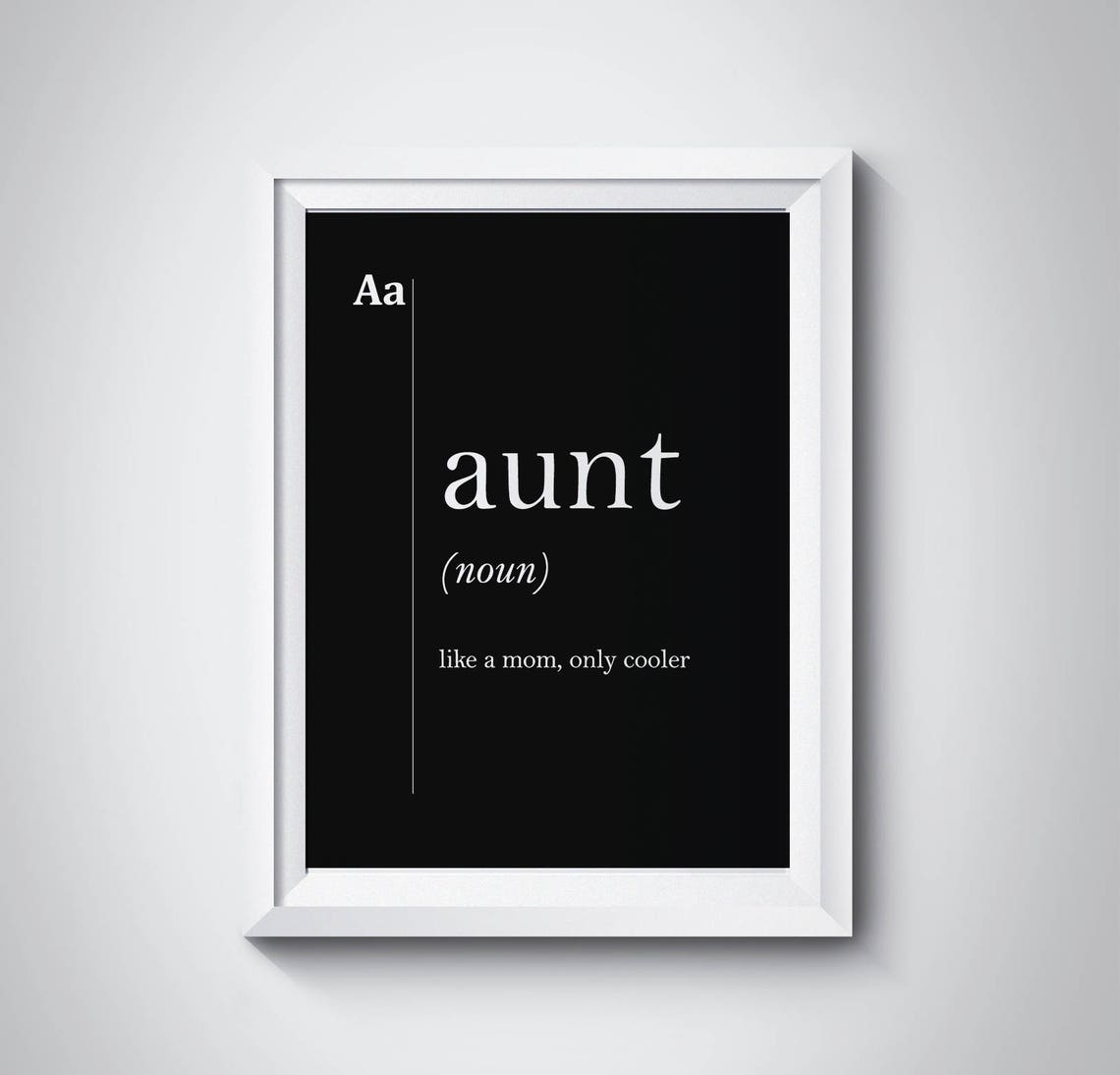 Aunt Definition Aunt Gift Best Aunt Best Auntie Ever Auntie Is My Bestie Auntie Gifts Gifts For Aunt Black Minimalist Art Typography