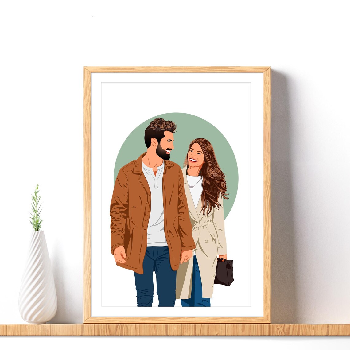 Custom Couple Portrait Drawing, Personalized Art Print - Image 3