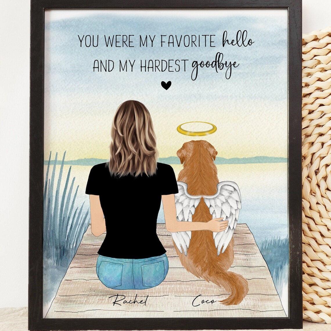 Dog Mom Personalized Pet Memorial Dog Print