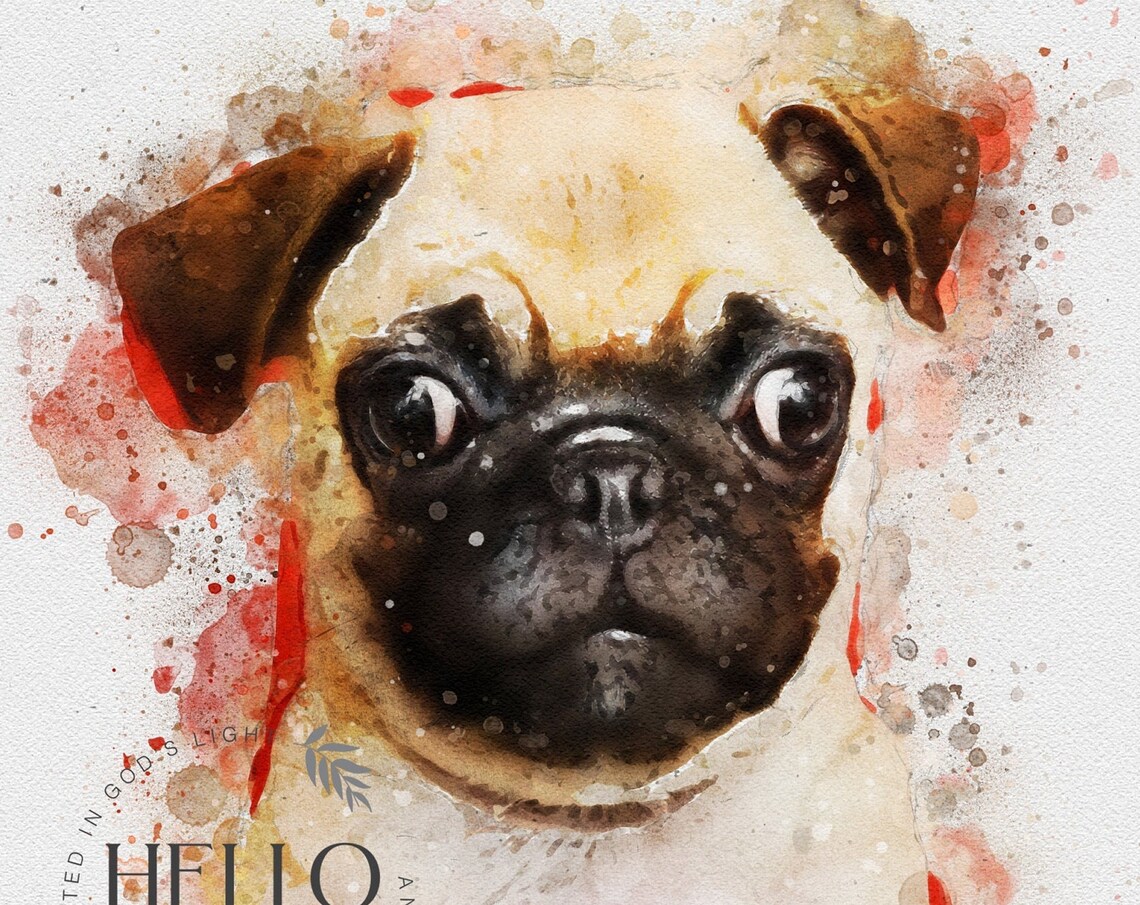 Custom Dog Watercolor Portrait Art Print