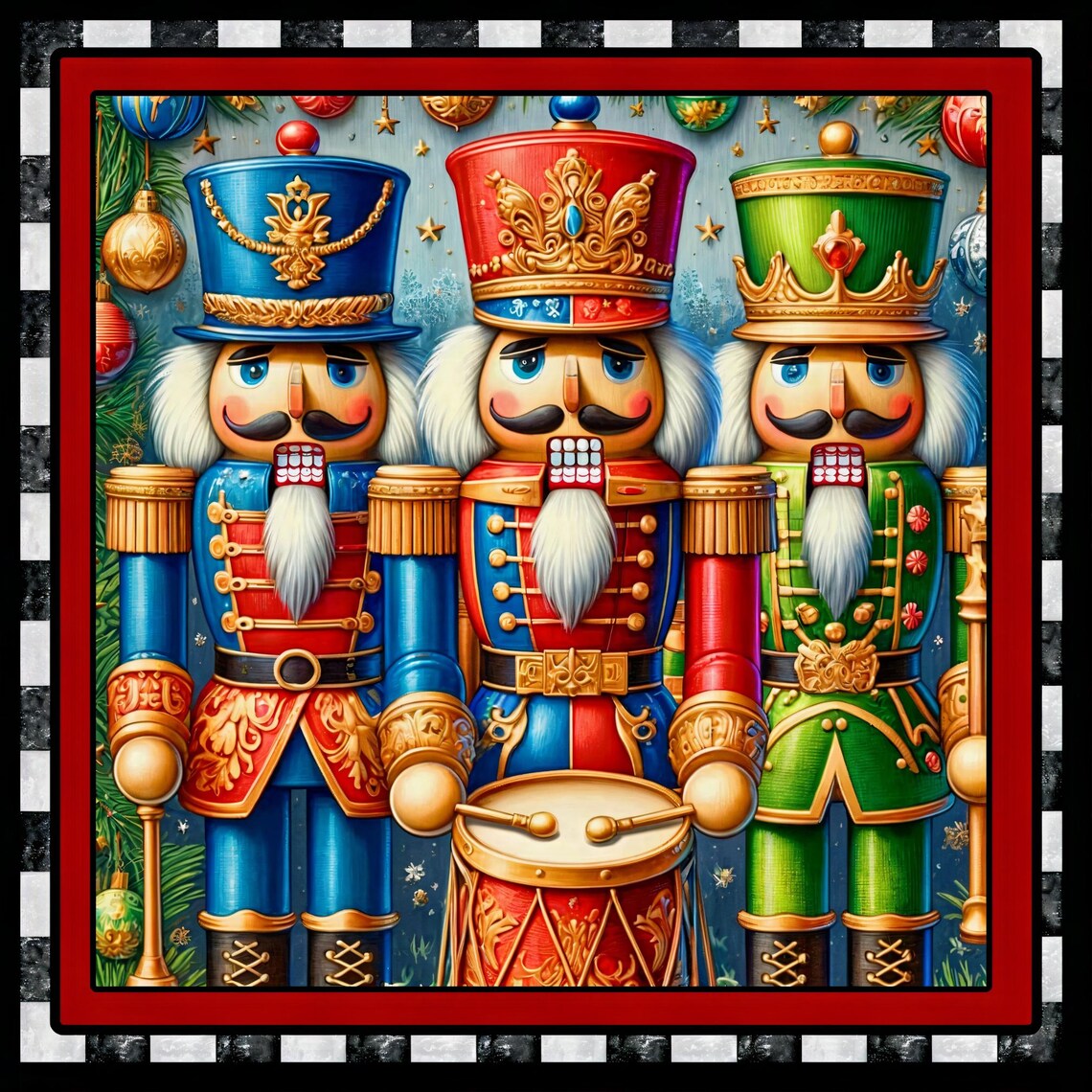 Nutcracker Holiday Spoon Rest, Christmas Folk Art - Image 3