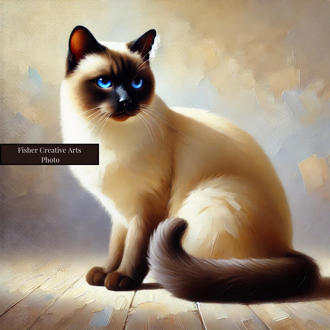 Siamese Cat Ceramic Tile Art Print, Cat Lover Decor - Image 4
