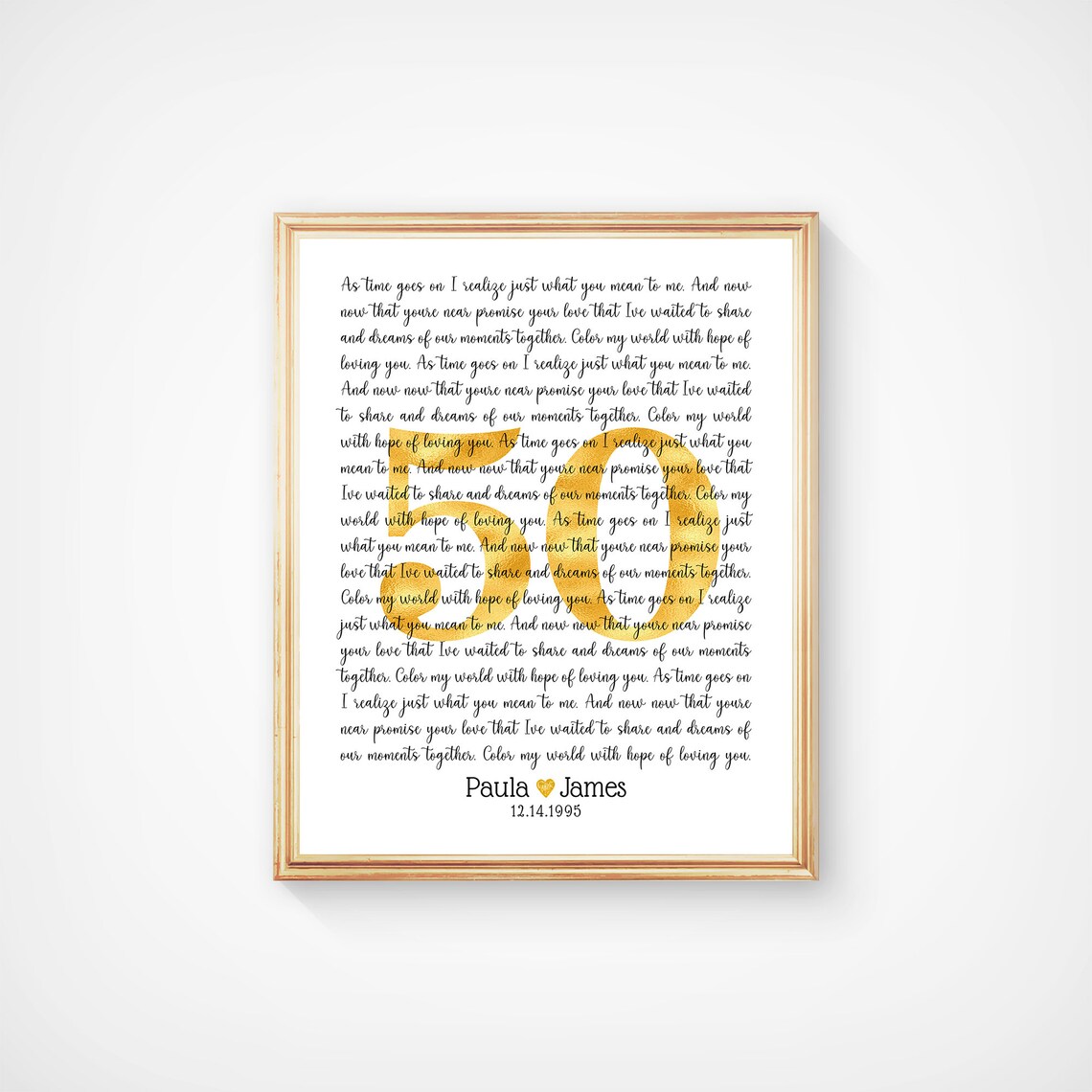 Golden 50th Anniversary Song Lyrics Number 50 Poster Paula James - Image 2
