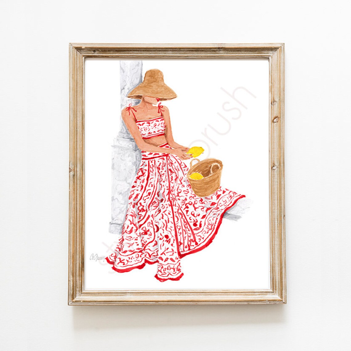 Summer Girl Illustration Summer Lemon Art Fashion Illustration - Image 2