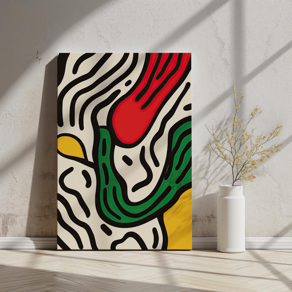 Energetic Flow Vibrant Abstract Flow Bold Organic Shapes And Lines Modern Wall Art Ai Generated Ai Art