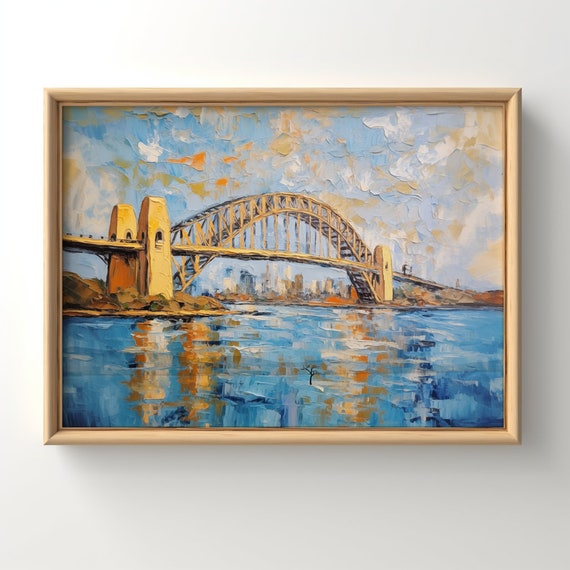 Sydney Harbour Bridge Vintage Travel Poster