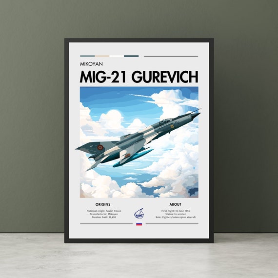 Mikoyan-Gurevich MiG-21 Soviet Aviation Art Print