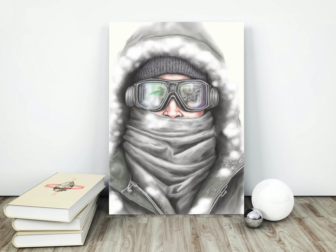 Winter Explorer Goggles Scarf Closeup Frosty Ski Season Poster - Image 4