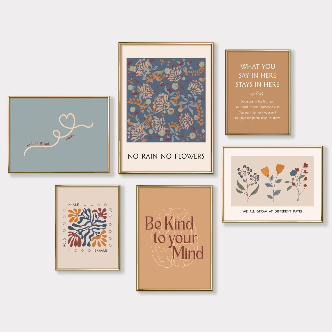 Mental Health Therapy Office Decor Quote Prints - Image 3