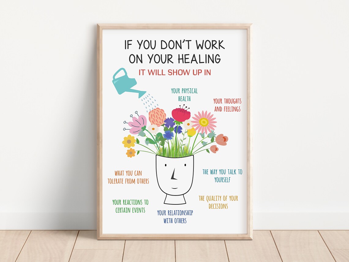 Healing Art Print, Mental Health Therapy Office Decor