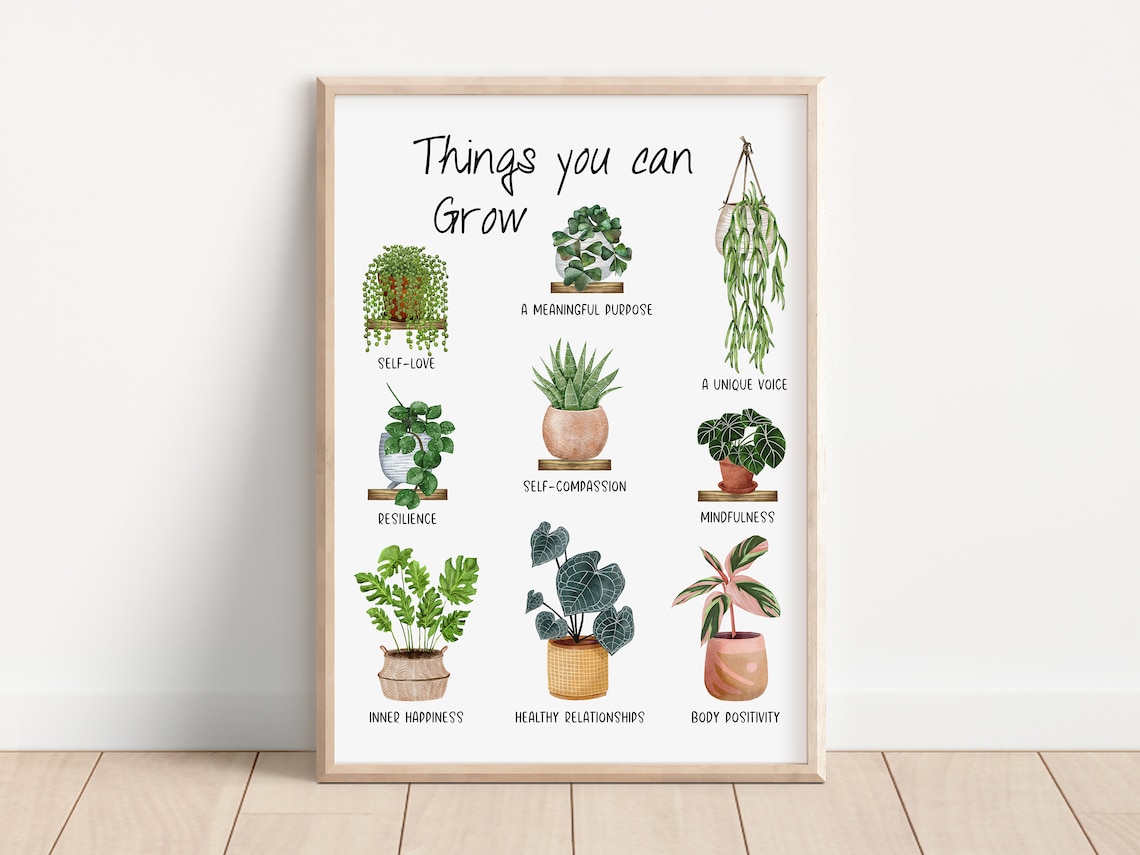 Growth Mindset Mental Health Therapy Office Art Print
