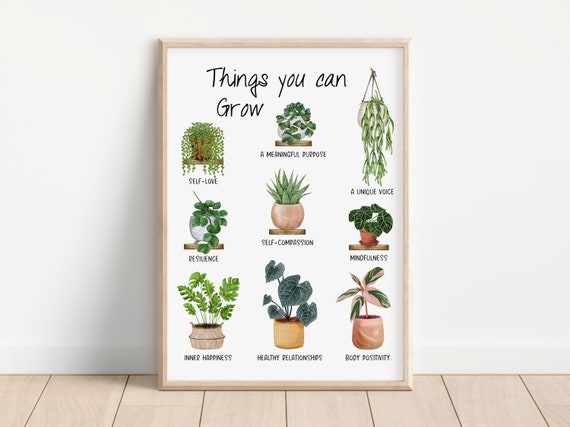 Growth Mindset Mental Health Therapy Office Art Print