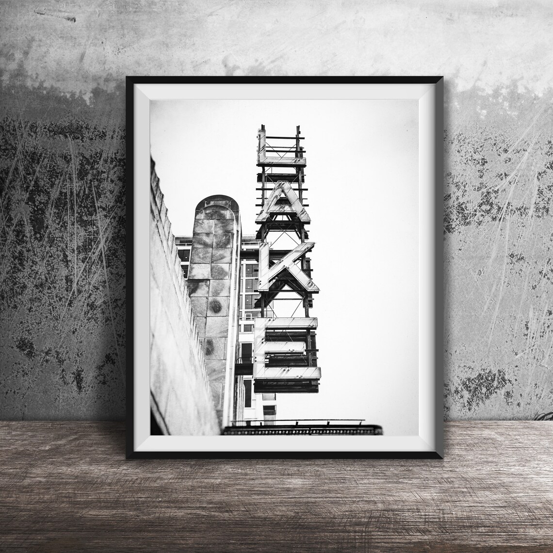Lake Theater Oak Park Vintage Blue LAKE Neon Sign Photo Poster - Image 2