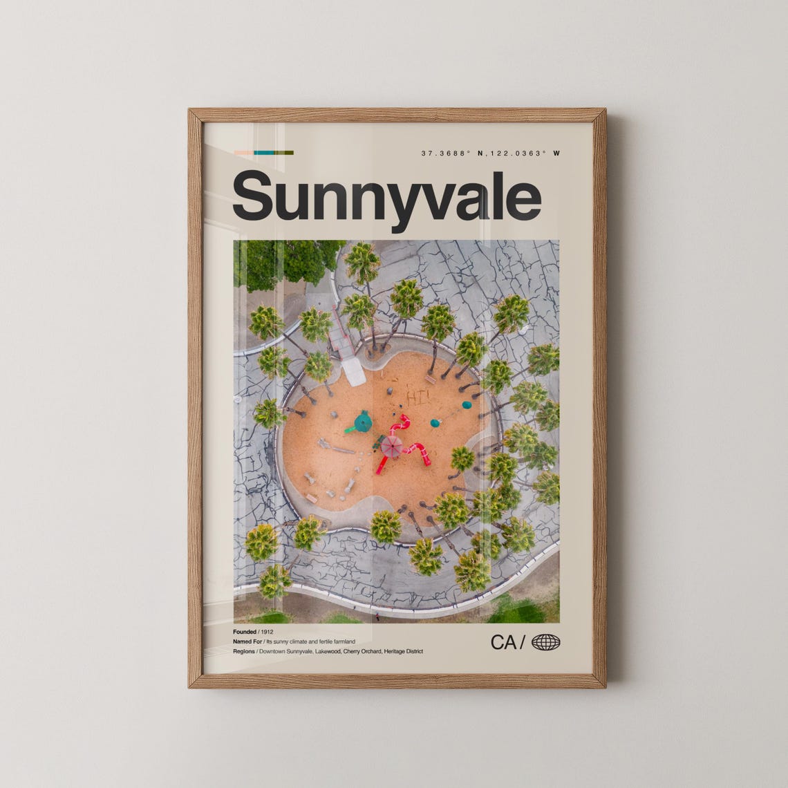 Sunnyvale Print Wall Art Poster Photo Bay Trail Murphy Avenue Heritage