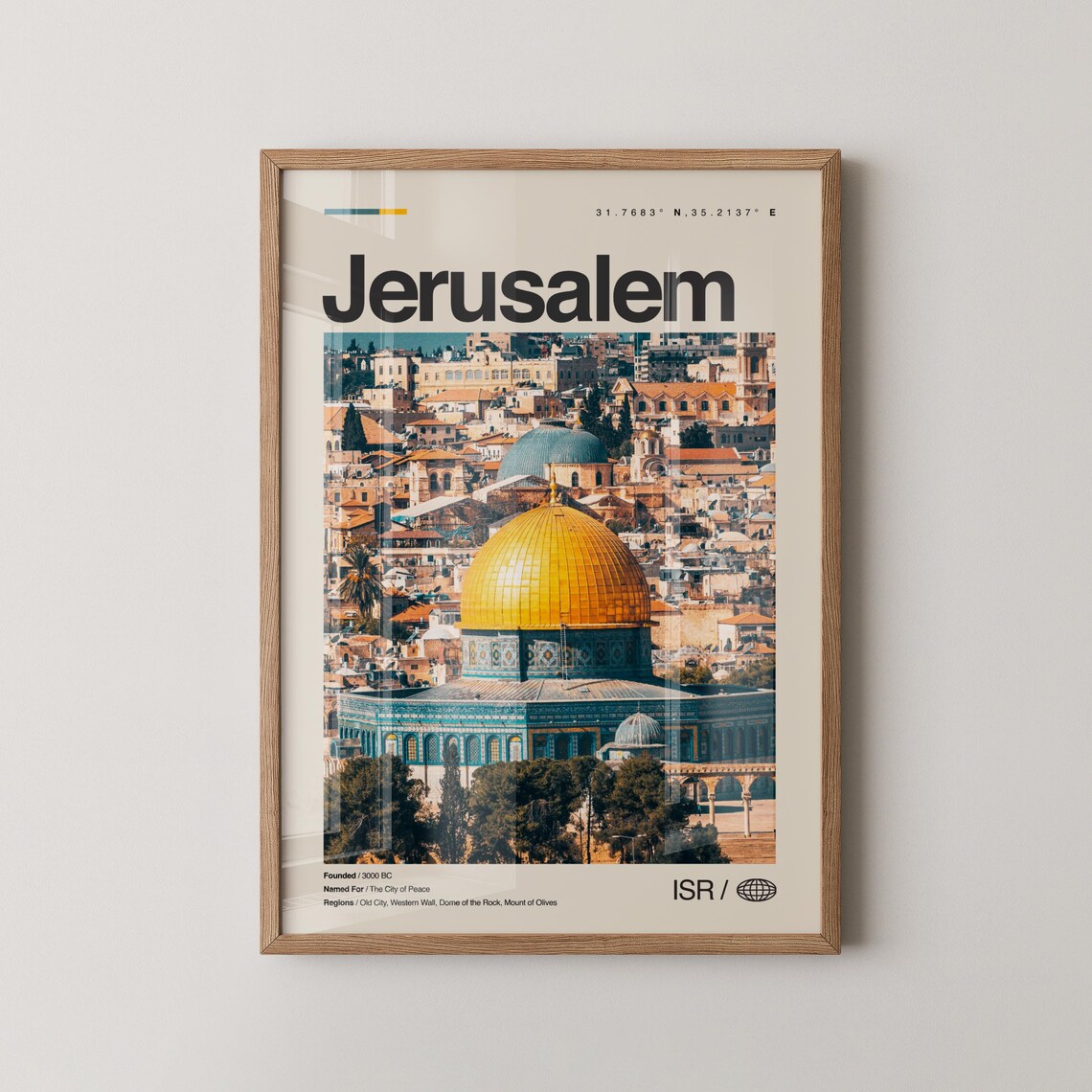 Jerusalem Dome of the Rock Golden Dome Old City Photo Poster