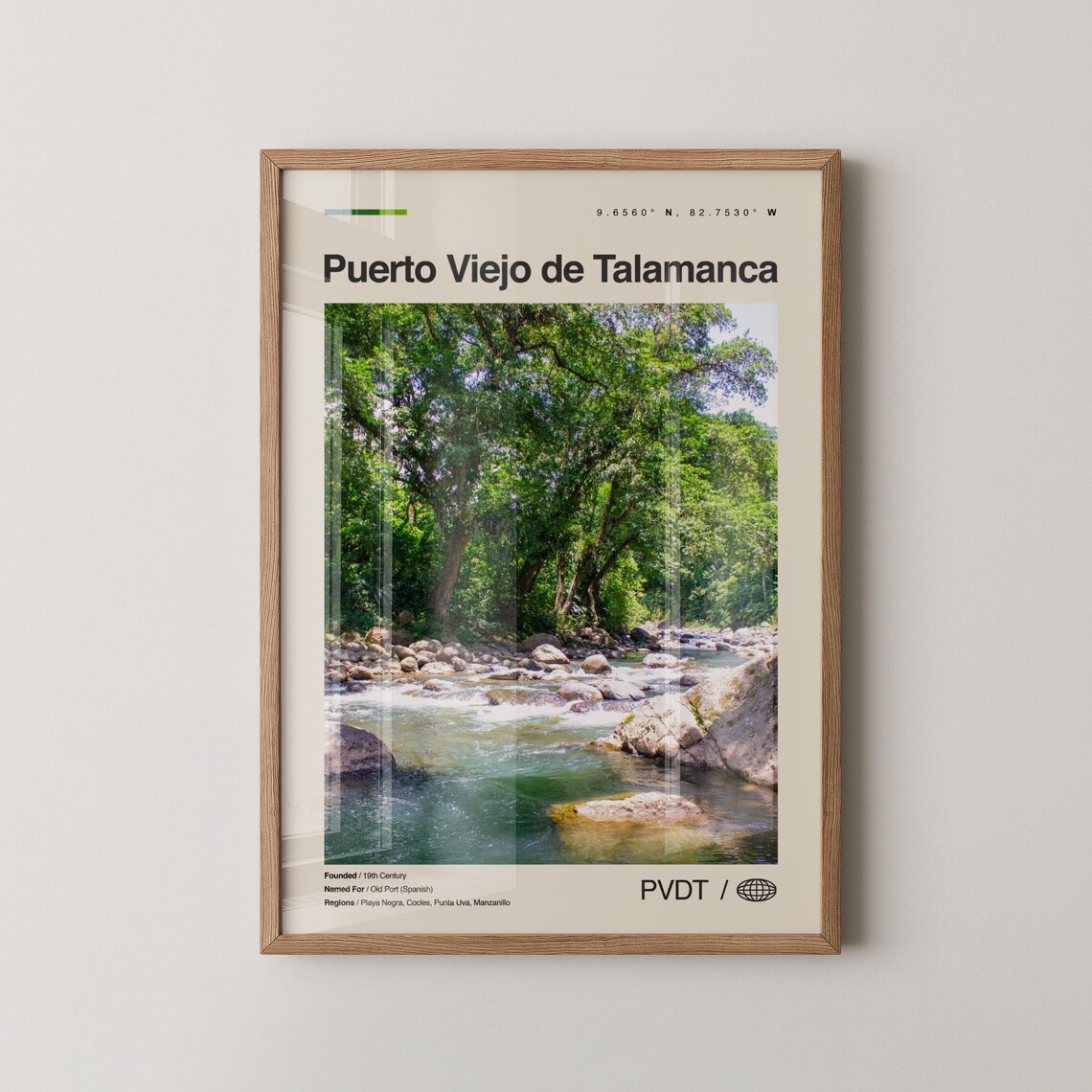 Puerto Viejo De Talamanca Jungle River Minimalist Travel Poster