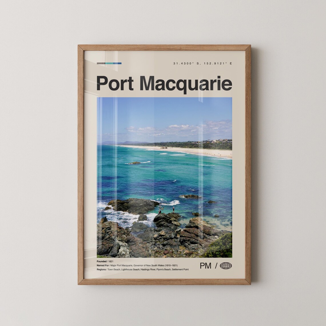 Port Macquarie Australia Turquoise Coast Travel Photo Poster
