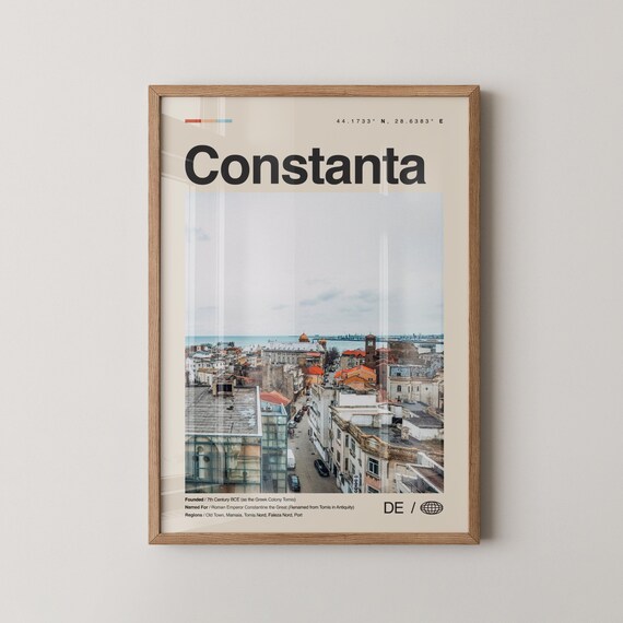 Constanta Print Wall Art Poster Photo Dcor Map Romania