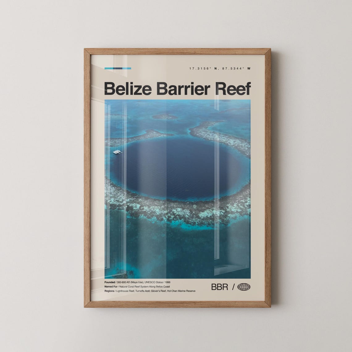 Belize Barrier Reef Print Wall Art Poster Photo