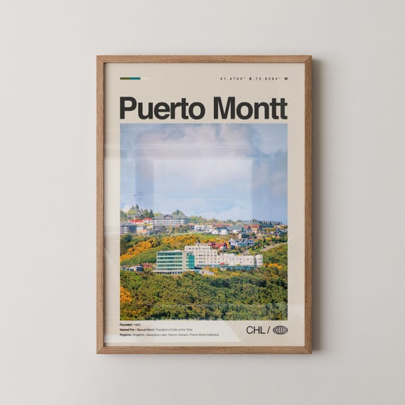 Puerto Montt Print Wall Art Poster Photo Angelm Llanquihue Lake Osorno Volcano