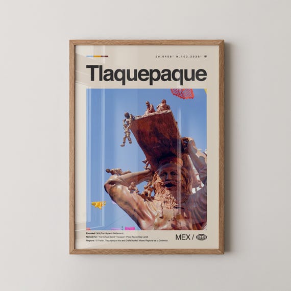 Tlaquepaque Print Mexico Wall Art Poster Photo El Parin San Pedro Parish