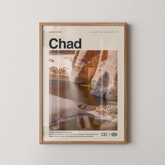 Chad Print Wall Art Poster Photo Decor Country Africa