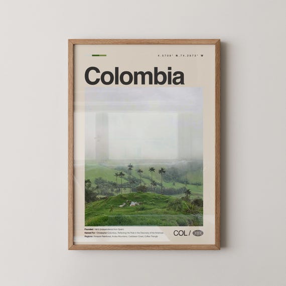 Colombia Print Wall Art Poster Photo Cartagena De Indias Bogot Medelln Cali Cocora Valley