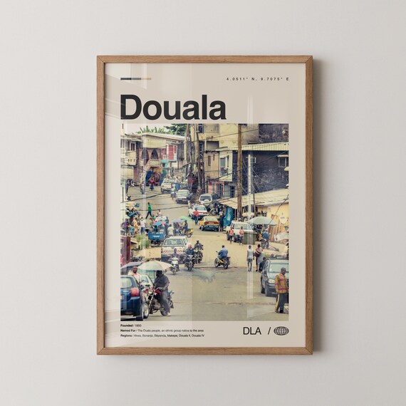 Douala Cameroon City Street Photo Modern Minimalist Wall Poster