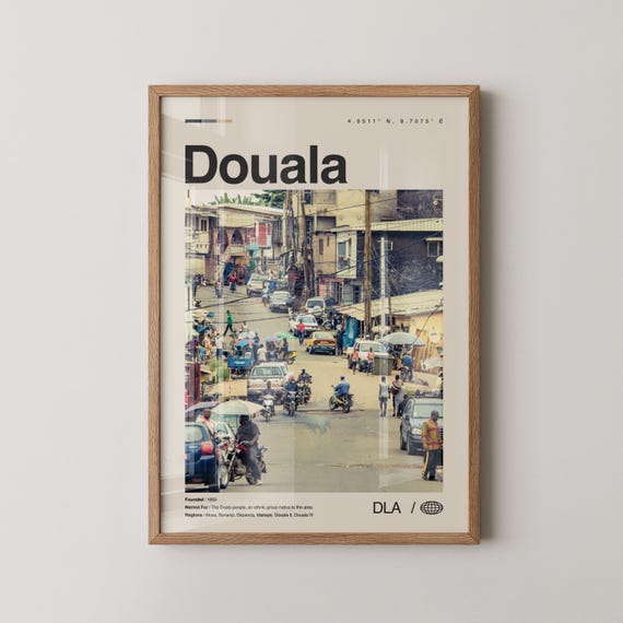Douala Print Wall Art Poster Photo Decor Cameroon Duala Kamerun Africa