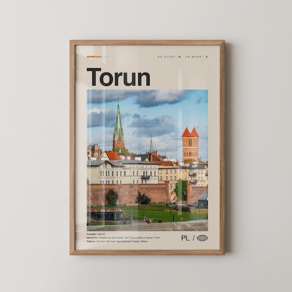 Torun Print Toru Wall Art Poster Photo Dcor Map Poland
