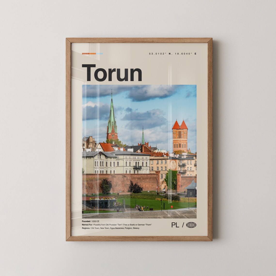 Torun Poland Gothic Old Town Churches Photo Landmark Travel Poster