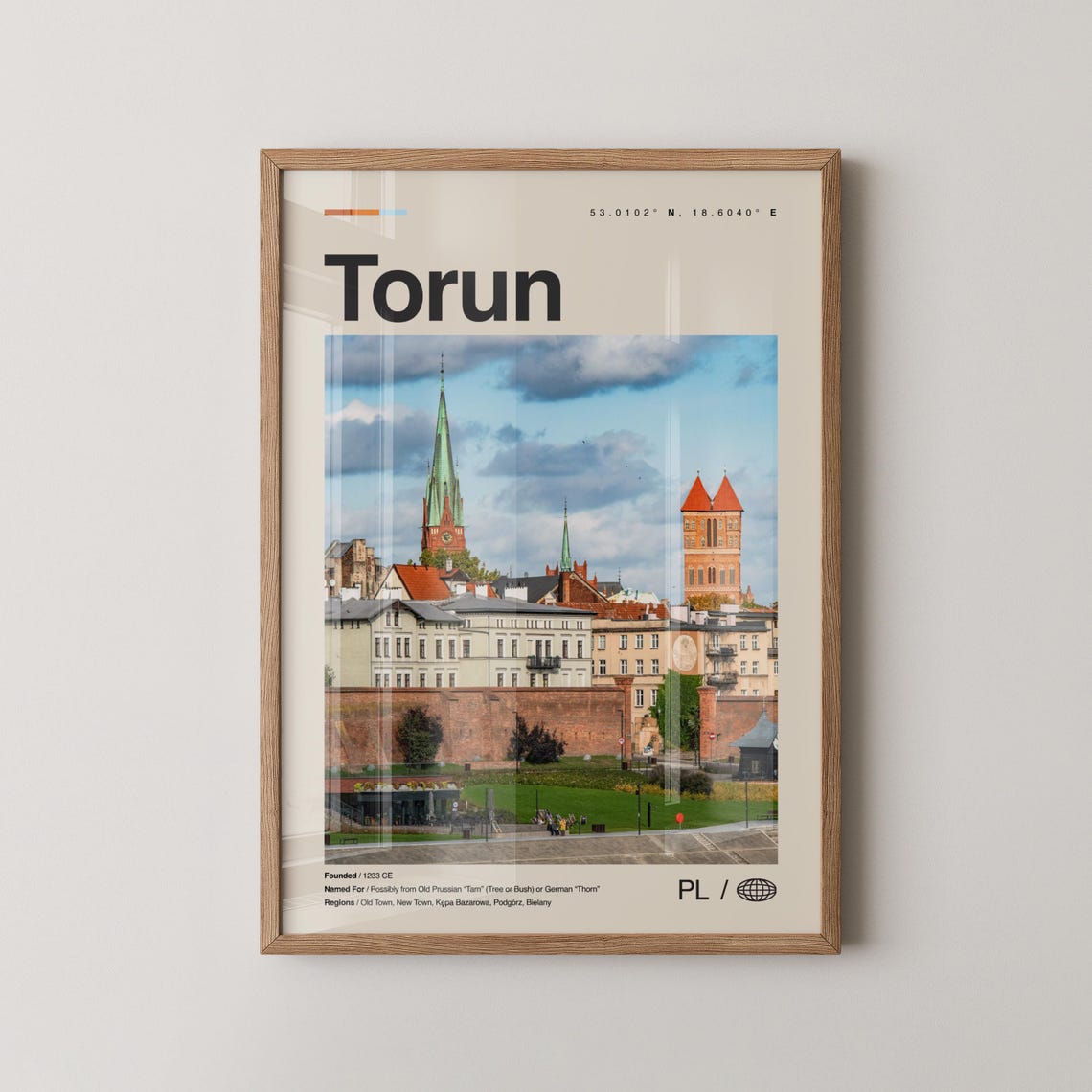 Torun Print Toru Wall Art Poster Photo Dcor Map Poland