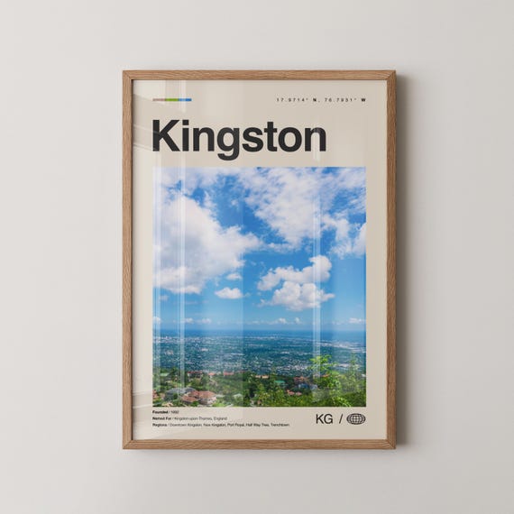 Kingston Print Jamaica Wall Art Poster Photo Dcor