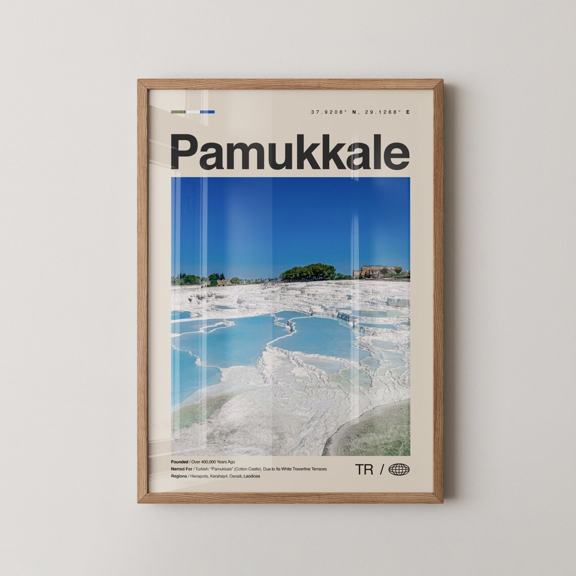 Pamukkale Turkey Cotton Castle White Travertine Terraces Poster
