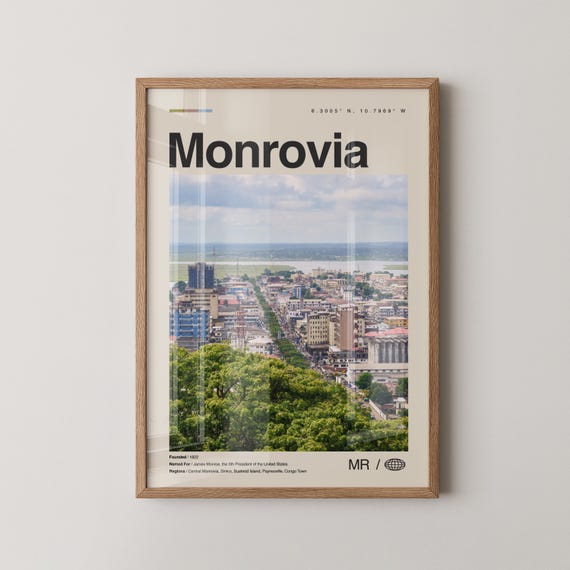 Monrovia Print Wall Art Poster Photo Dcor Liberia Africa