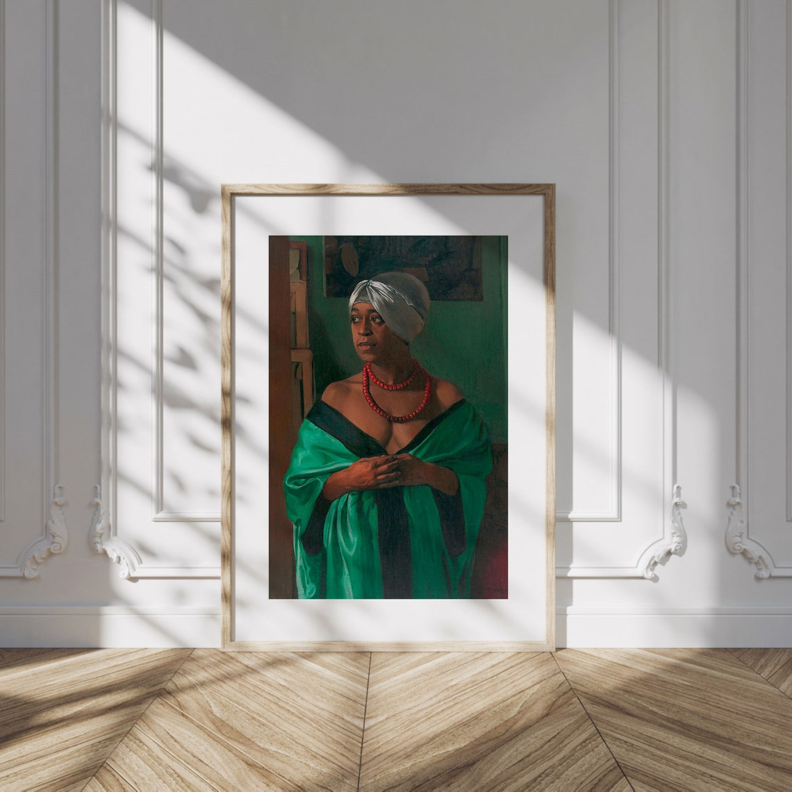 Woman Fine Art Print Antique Oil Painting Artwork Vintage Woman Portrait Wall Art Instant Baroque Gallery Wall Art - Image 4