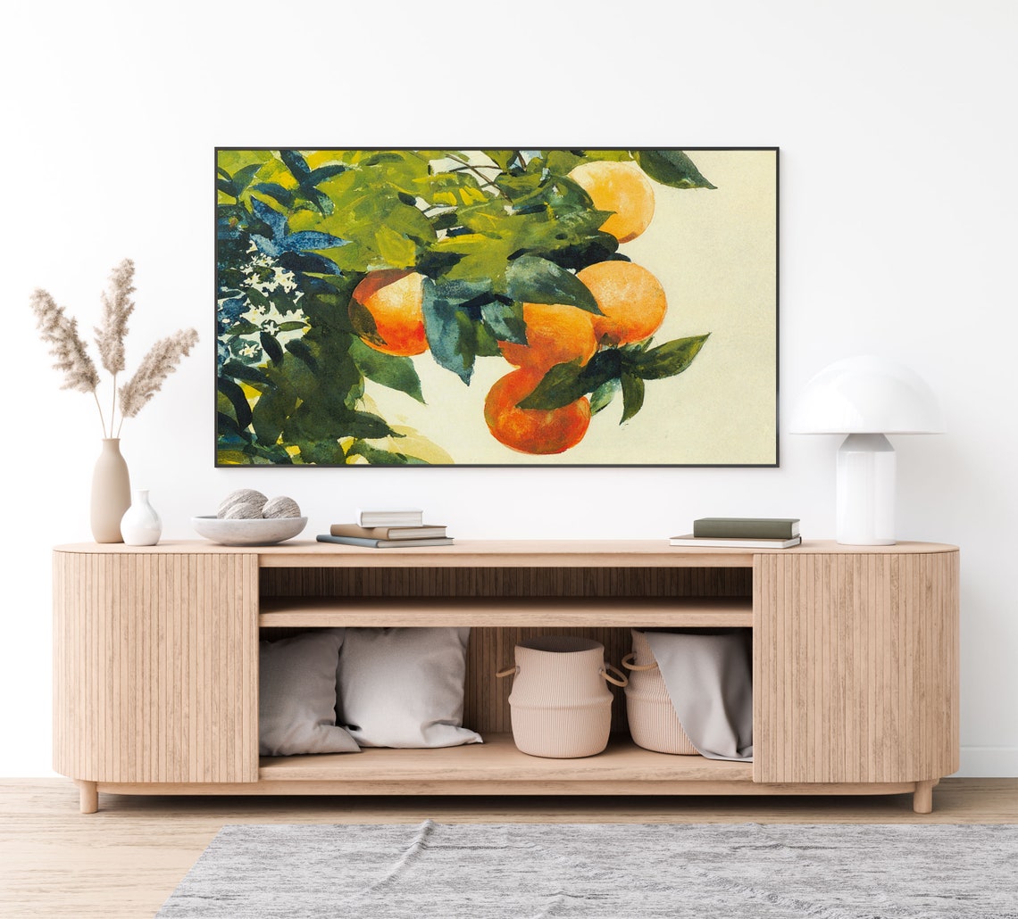 Tv Art Vintage Tv Art Tropical Frame Tv Art Vintage Bird Tv Art Vintage Botanical Tv Art Large Art Living Room Decor - Image 2