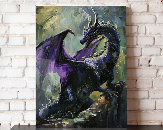 Metal Poster Dragon Wall Art Sleeping Beauty Movie Print 8x10 12x16 16x20