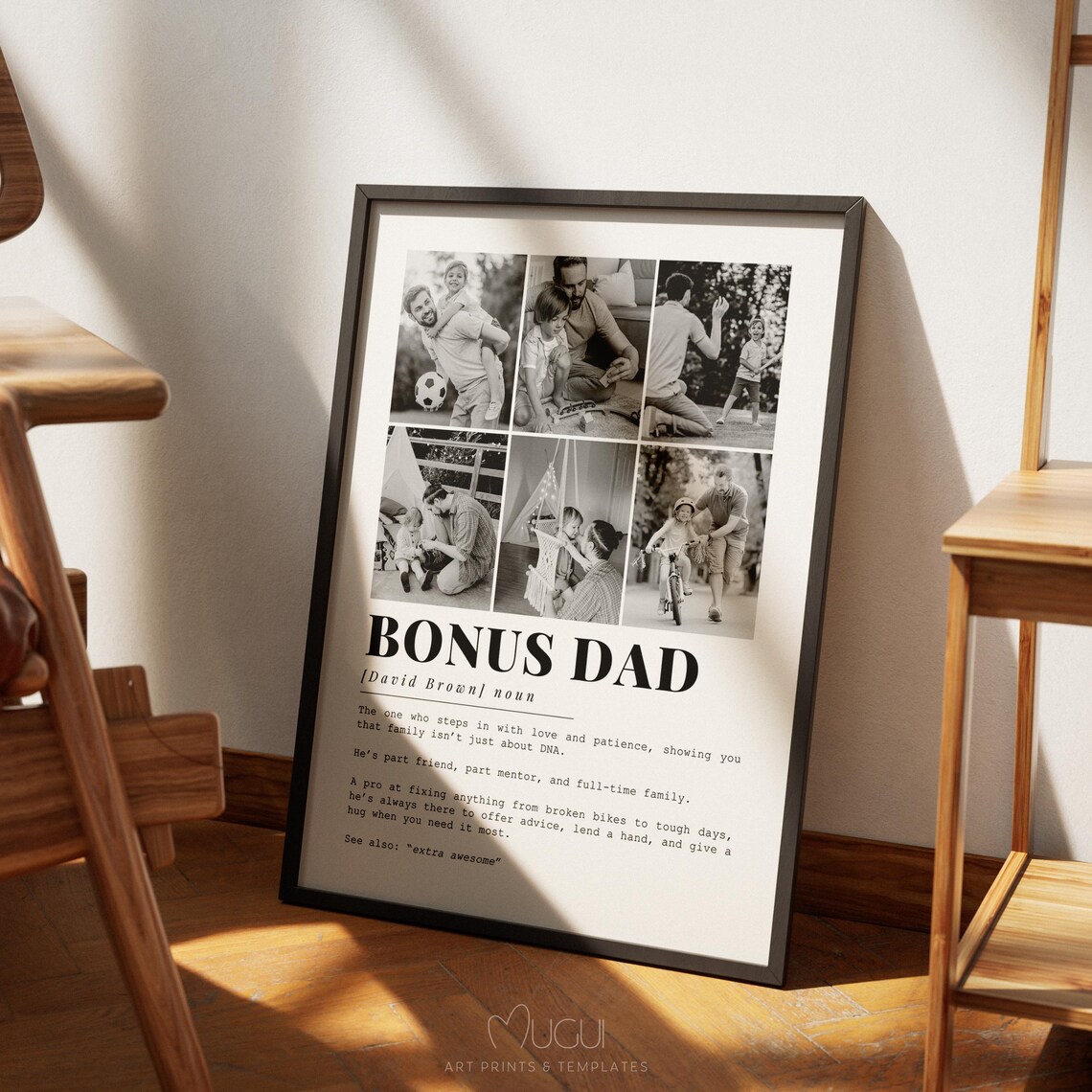 Bonus Dad Definition - Customizable Photo Art - Image 3