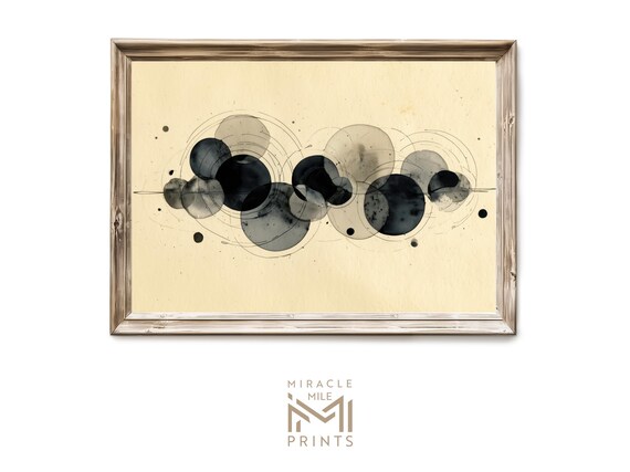 Minimalist Ink Wave Wall Art Modern Neutral Abstract Black Line Decor Japandi 213
