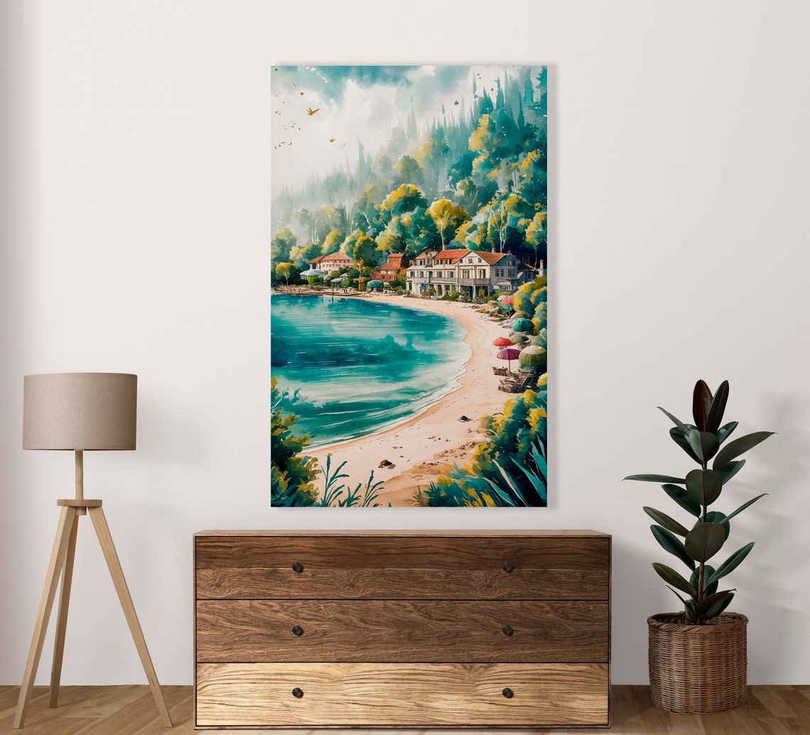 Tropical Beach Cove With Sandy Shores And Turquoise Water Poster